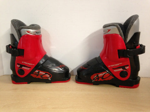Ski Boots Mondo Size 19.5 Child Shoe Size 10 Mondo  Tecno Pro Black Red