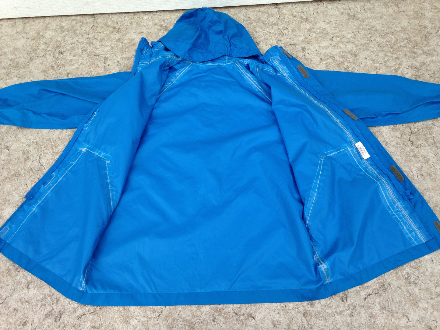 Rain Coat Child Size 12 MEC Blue With Reflectors Waterproof