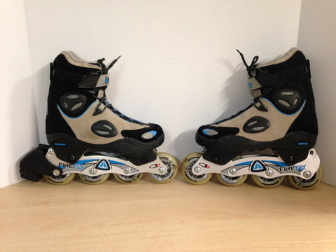 Inline Roller Skates Ladies Size 7 Firefly Blue Black Excellent