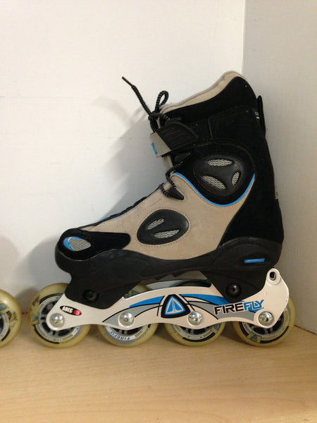 Inline Roller Skates Ladies Size 7 Firefly Blue Black Excellent