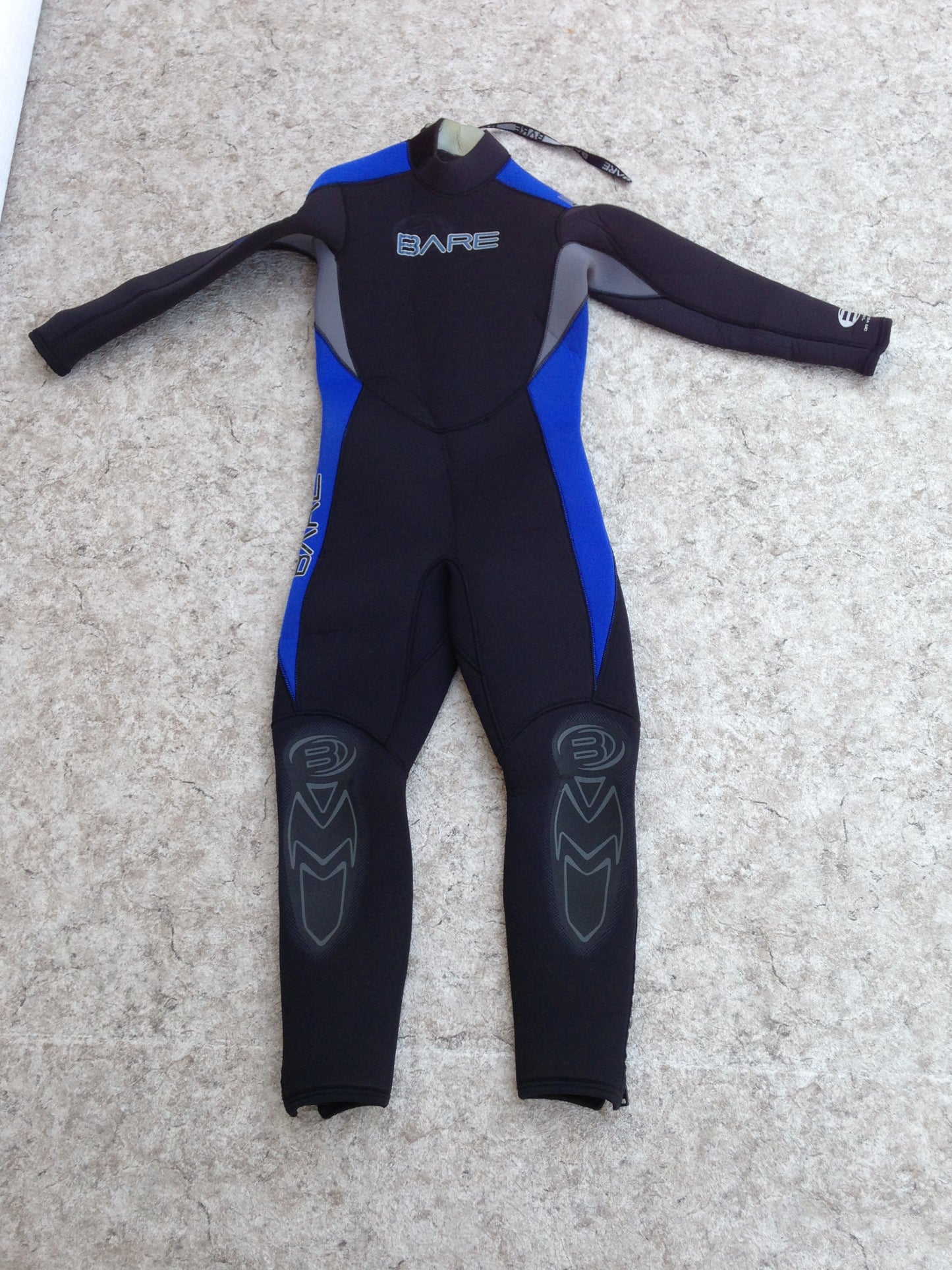 Wetsuit Child Size 10 Full Bare 4-3 mm Neoprene Black Blue Surf Ski