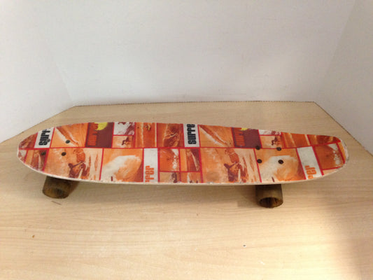 1970's Vintage Surfer Magazine Promotional Fiberglass SkateBoard RARE Some Wear due to age.