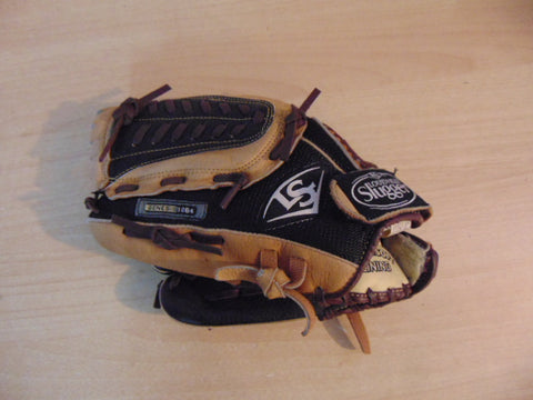 Baseball Glove Adult Size 11 inch Lousiville Slugger Genesis Black Tan Leather Fits On Right Hand