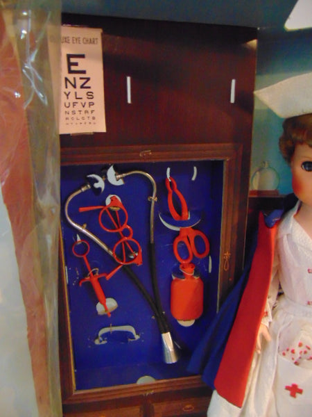 Vintage Antique 1957 Nancy The Nurse Doll 23 Inches In Box New With Wear On Box