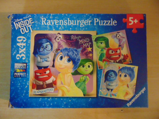 Child Jigsaw Puzzle 49 pc x 3 Ravensburger Emotional Adventure Disney Pixar Complete