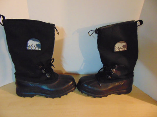 Winter Boots Men's Size 11 Sorel Black With Liner Excellent Quality