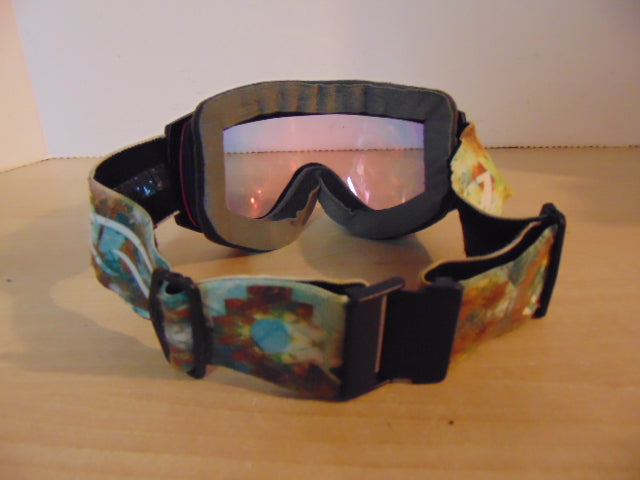 Ski Goggles Adult Size Smith Black Multi Big Mirrored Lense
