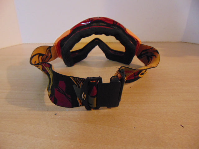 Ski Goggles Adult Size Smith Red Multi Big Mirrored Lense