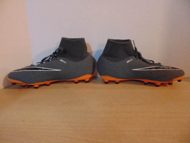Soccer Shoes Cleats Child Size 5.5 Nike Skin Hypervenom Grey Orange Excellent