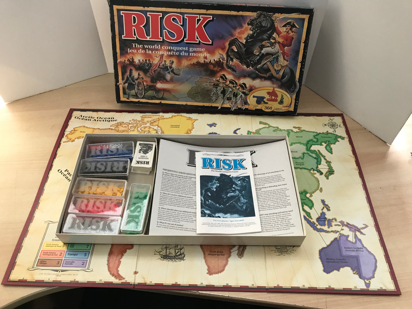 Game Risk The World Conquest Vintage 1993 Excellent Condition Complete RARE