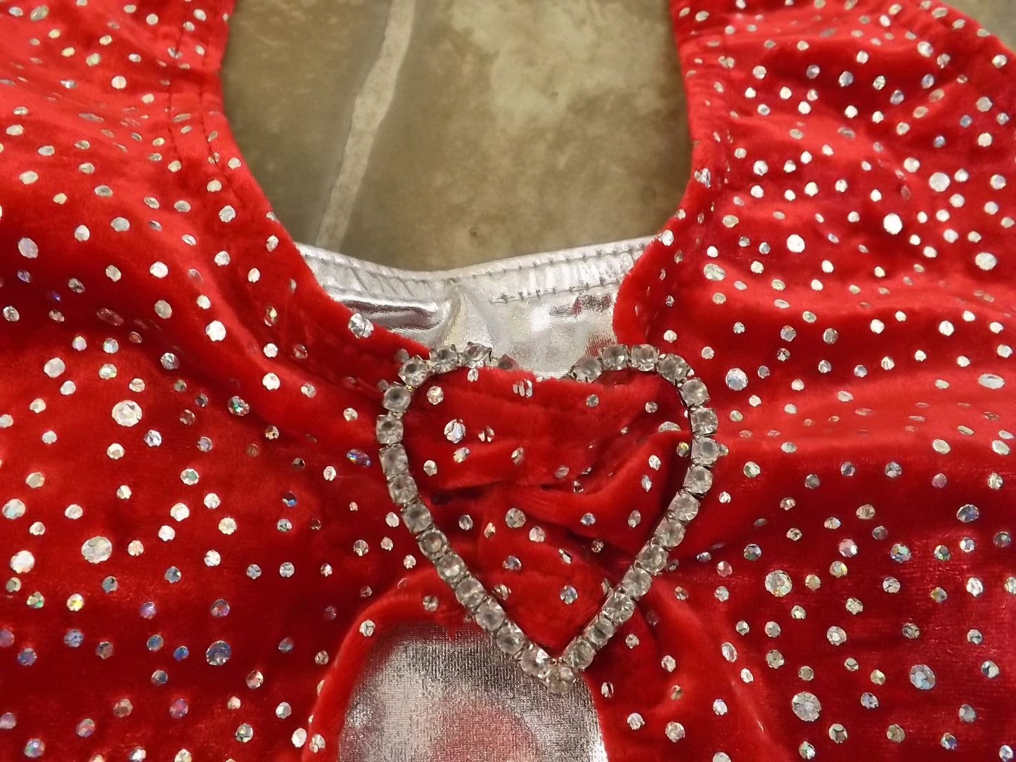Ballet Dance Child Size 14 Red Velour Sparkle/Glitter Chest 24" Length 20" New Demo