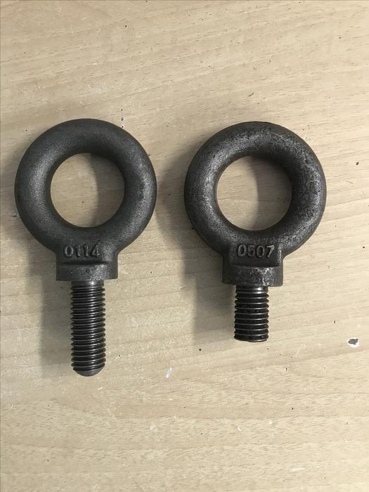 2 Gray Lifting Eyes 58 Heavy Duty Work Safe Approved Equipment