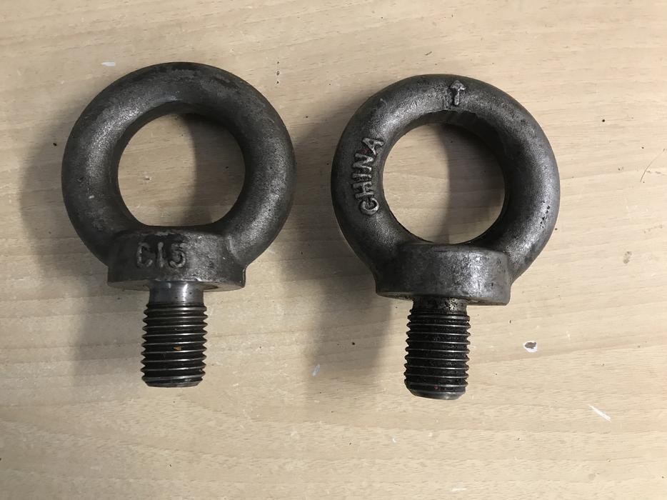 2 Lifting Eyes 24m Heavy Duty Work Safe Approved Equipment