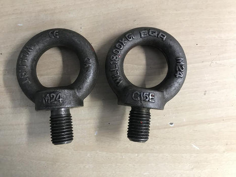 2 Lifting Eyes 24m Heavy Duty Work Safe Approved Equipment