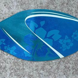 Surf SkimBoard Wood Blue Hawii  37 x 20 inch Excellent