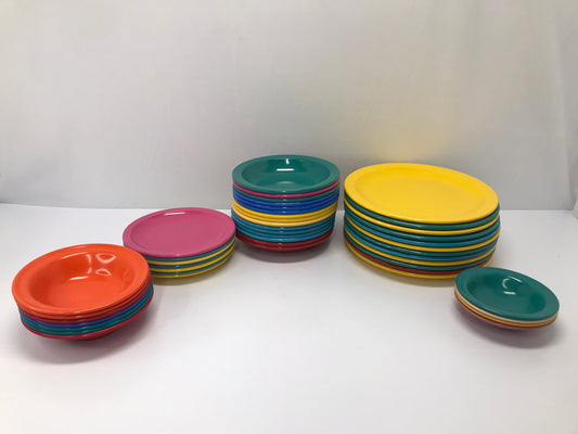 45 Pc 1970's  RARE Large Collection Texas Ware Melmac Camping Fishing Cabin Party Dishes 11 Small Bowls Are Vintage Mistral Made In Canada