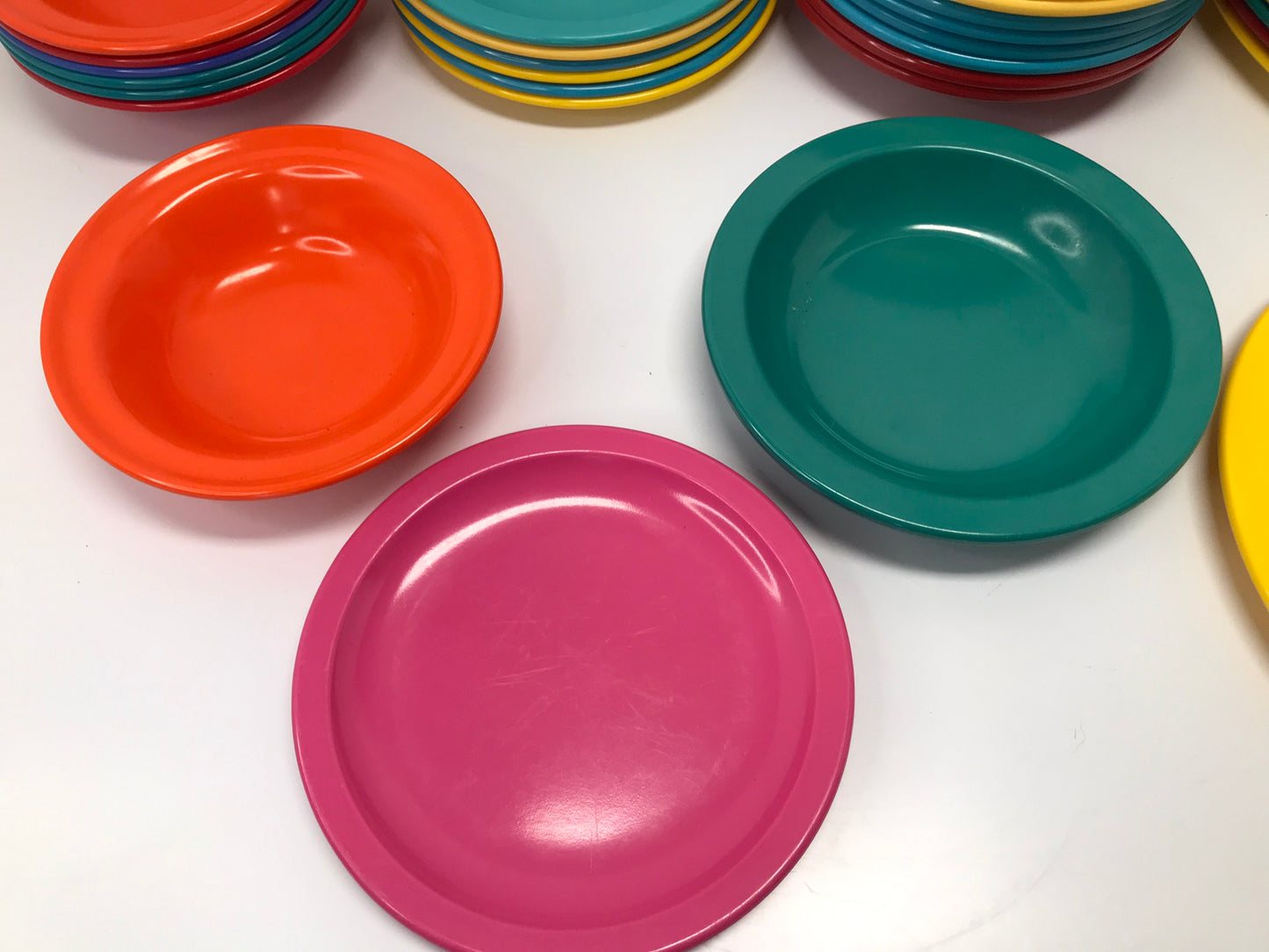 45 Pc 1970's  RARE Large Collection Texas Ware Melmac Camping Fishing Cabin Party Dishes 11 Small Bowls Are Vintage Mistral Made In Canada