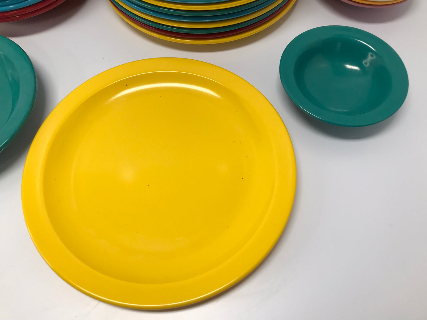 45 Pc 1970's  RARE Large Collection Texas Ware Melmac Camping Fishing Cabin Party Dishes 11 Small Bowls Are Vintage Mistral Made In Canada