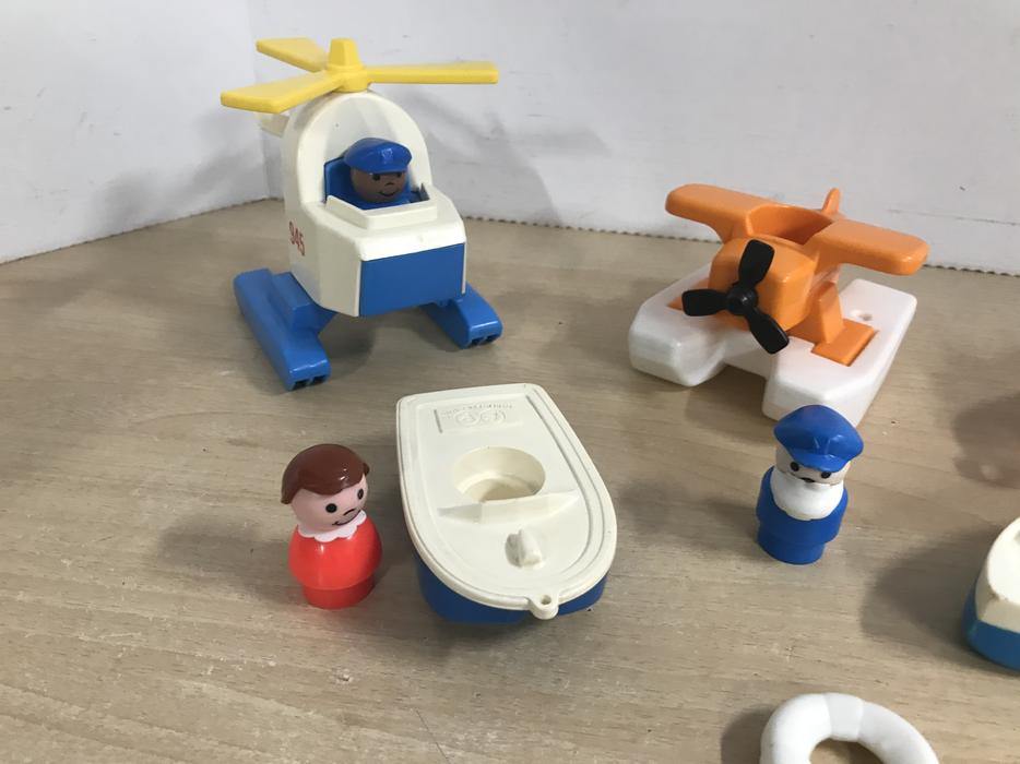Fisher Price Vintage 1970's Marina Sea Plane Captain Boats Boaters