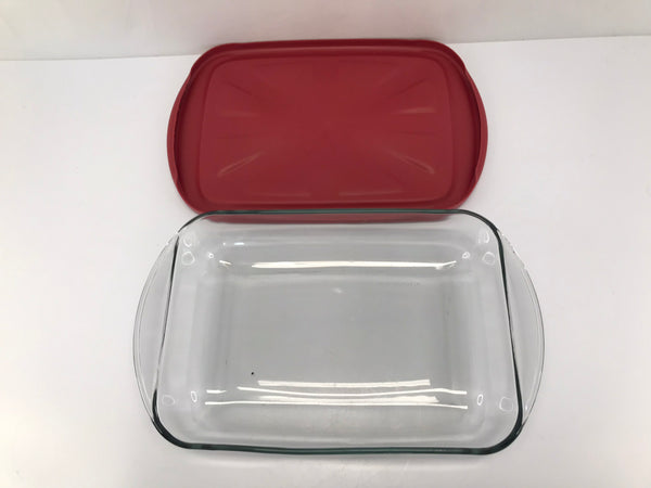 Anchor Hocking Oblong Glass Baking Dish With Lid 9x13 As New
