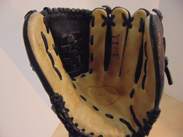 Baseball Glove Child Size 10.5 inch Louisville Slugger Tan Black Soft Leather Fits on Left Hand