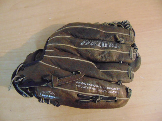 Baseball Glove Adult Size 11.5 inch Mizuno Max Flex Leather Brown Fits on RIGHT Hand