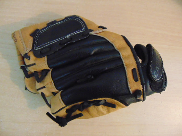 Baseball Glove Child Size 10 inch Easton Black Tan Leather Fits on Left Hand