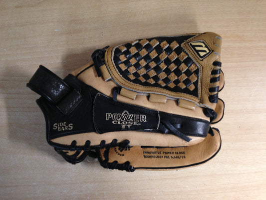 Baseball Glove Adult Size 11.5 inch Mizuno Leather Brown Black Fits on Left Hand