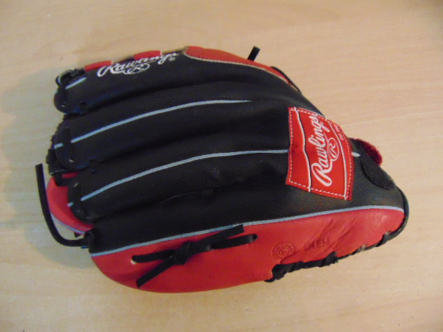 Baseball Glove Adult Size 11.75 inch Rawlings Soft Ball Pink Black Leather Fits on Left Hand As New