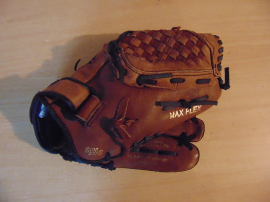 Baseball Glove Adult Size 11.5 inch Nike Black Tan Leather Fits on Left Hand