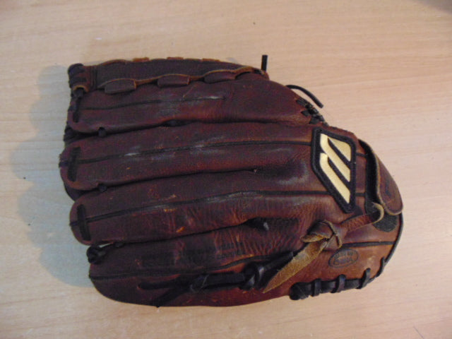 Baseball Glove Adult Size 12.5 inch Mizuno MVT1251 Brown Leather Fits on Left Hand