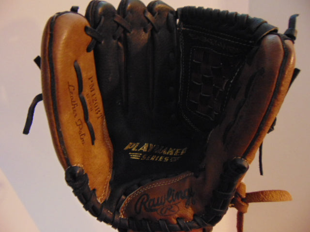 Baseball Glove Adult Size 12 inch Rawlings Gold Glove Soft Leather Black Brown Fits on RIGHT Hand As New