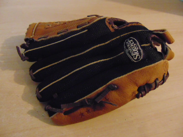 Baseball Glove Adult Size 11 inch Louisville Slugger Black Tan Leather Fits on Left Hand