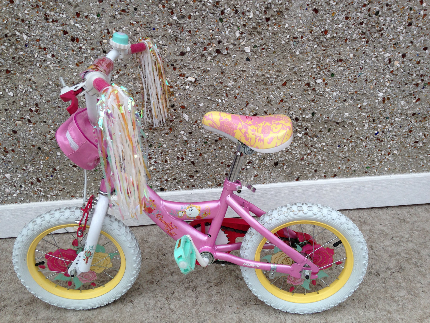Bike Child 14 inch Belle Princess Beauty Beast With Training Wheels As New Mint Condition