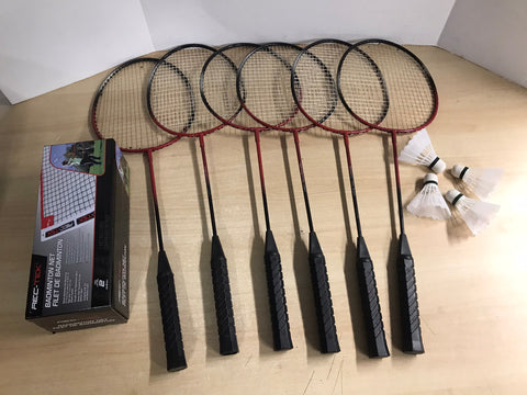 Badminton Raquets Set 6 With New Boxed Badminton Net and Birdies