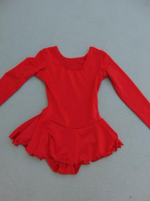 Figure Skating Dress Child Size 6 Red Poly Nylon Spandex New Demo Model