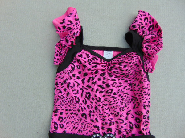 Ballet Dance Child Size 8-10 A Wish Come True Fushia Pink Black With Bling New Demo Model