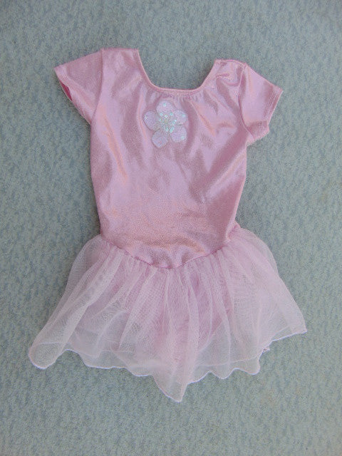 Ballet Dance Dress Child Size 5-6 Pink Nylon Poly Glitter