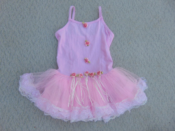 Ballet Dance Child Size 8 Sleeveless Pink Cotton Spandex Tutu