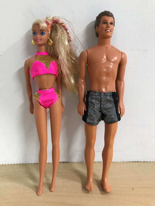Barbie 1995 Vintage Splach n Color Barbie With Ken RARE As New