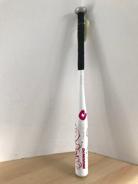 Baseball Bat 26 inch 16 oz Demarini T Ball Baseball White Pink