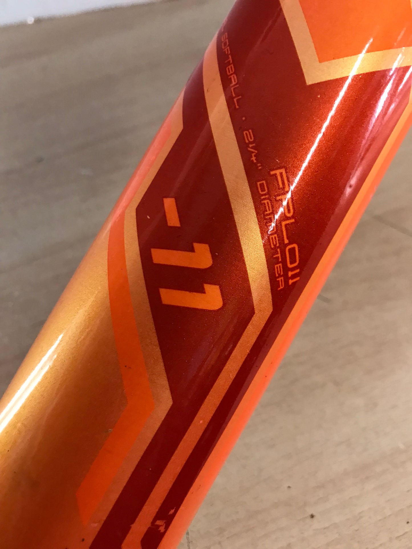 Baseball Bat 29 inch Worth Legit X Tended Sweet Spot Softball Fastpitch Tangerine Gold Excellent