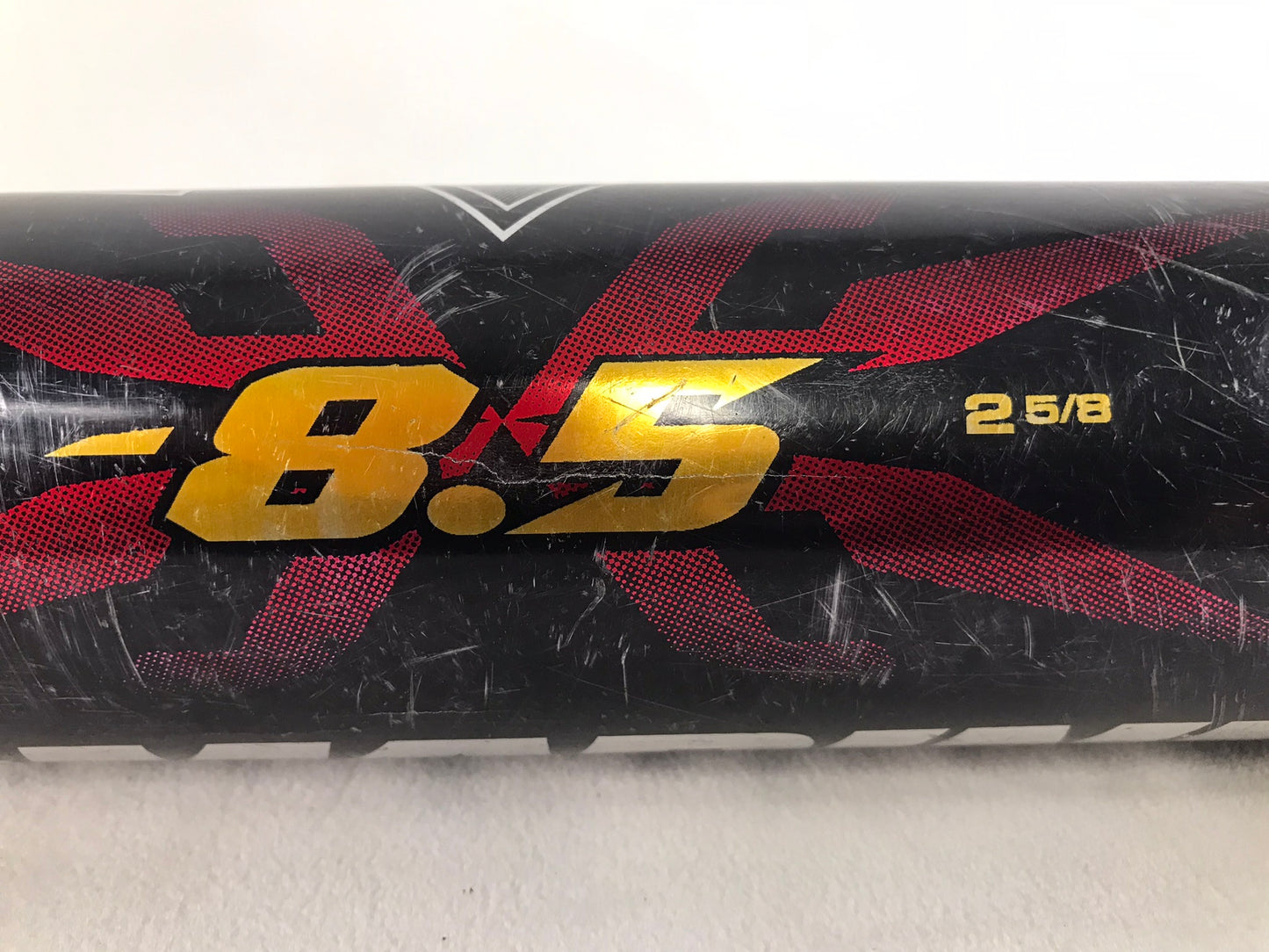 Baseball Bat 32 inch 23.5 oz Demarine Long Barrel Black Orange Half and Half