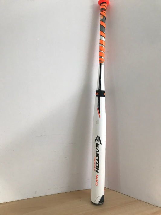 Baseball Bat 33 Inch 23 oz Easton Mako Zero Vibration Softball Fast Pitch White Orange