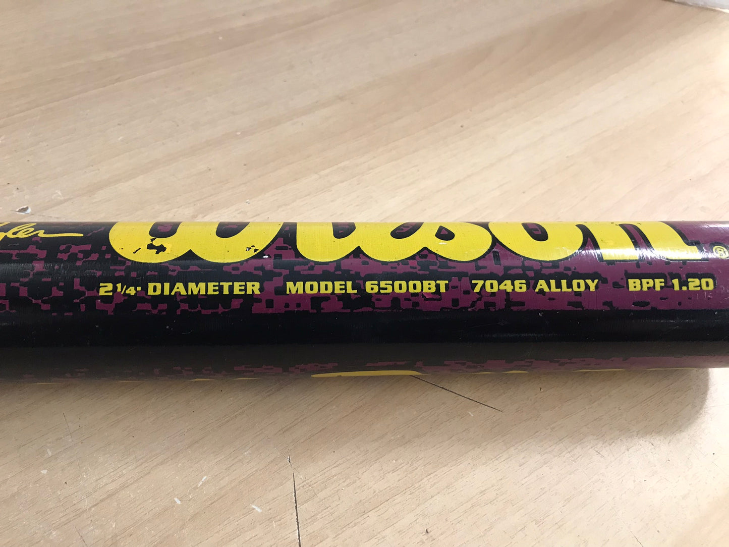 Baseball Bat 33 inch 27 oz Wilson Dani Tyler Softball Fastpitch Black Purple Gold