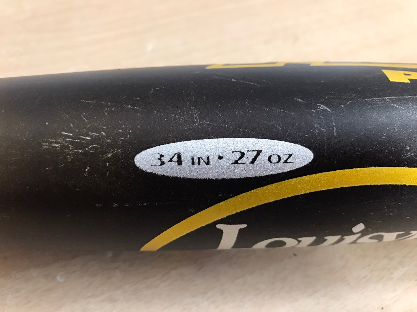 Baseball Bat 34 inch 27 oz Lousiville Slugger TPS Advance Players Series Softball Gold Black -27