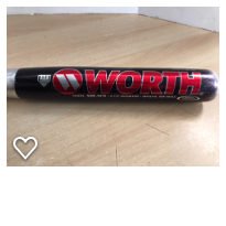 Baseball Bat 34 inch 27 oz Worth Max EST Exterior Shell 98 mph Softball Chrome
