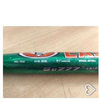 Baseball Bat 34 inch 28 oz Easton Tri Shell Softball Green Orange
