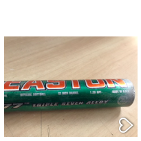 Baseball Bat 34 inch 28 oz Easton Tri Shell Softball Green Orange