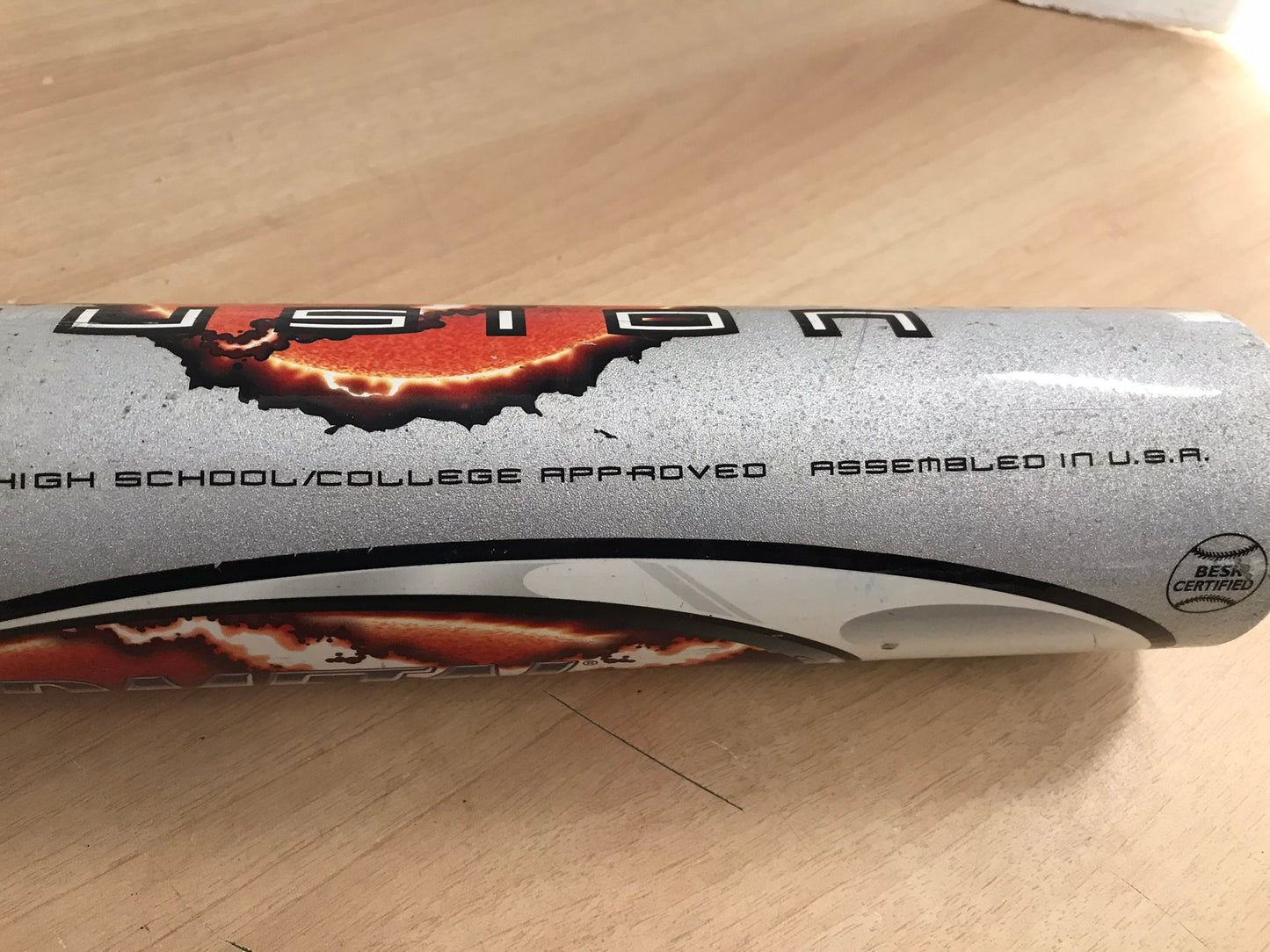 Baseball Bat 34 inch 31 oz Rawlings Plasma Fushon Baseball Black Orange Grey Excellent